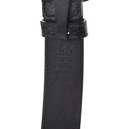 Gucci Pebbled Calfskin Logo Belt 100 40 Black 6 of 6