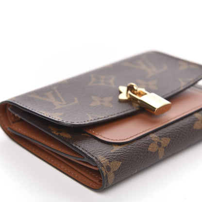 Louis Vuitton Monogram Flower Lock Compact Wallet Caramel 8 of 10