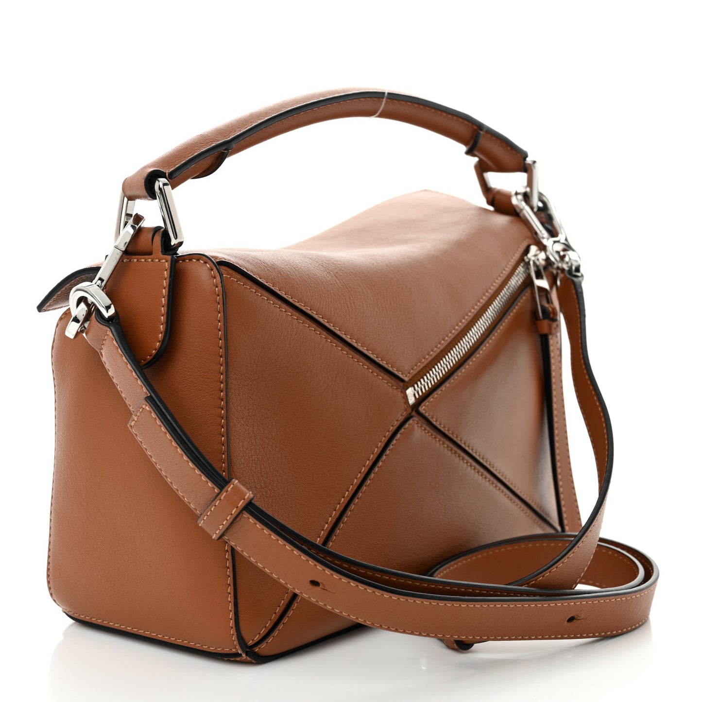Calfskin Small Puzzle Bag Tan