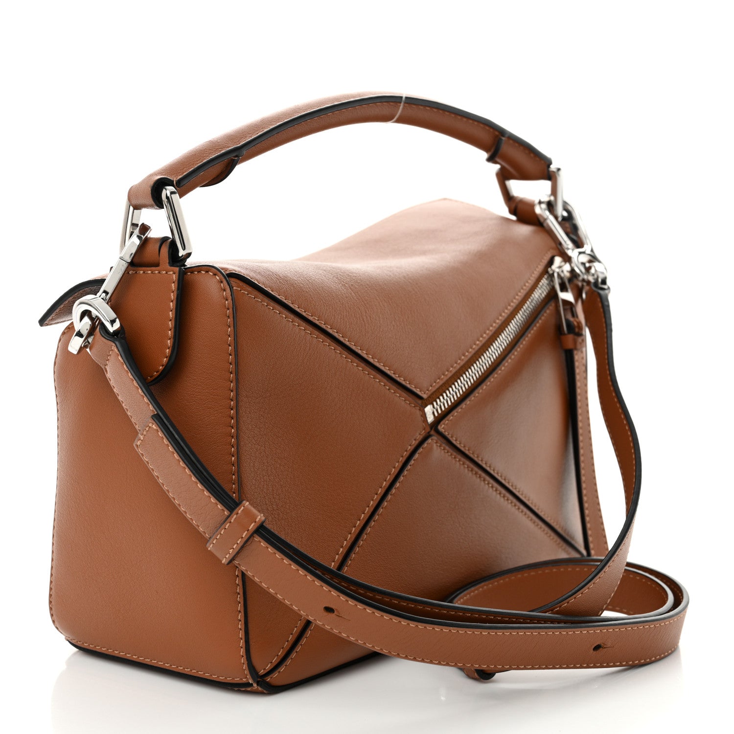 Loewe Calfskin Small Puzzle Bag Tan 3 of 10