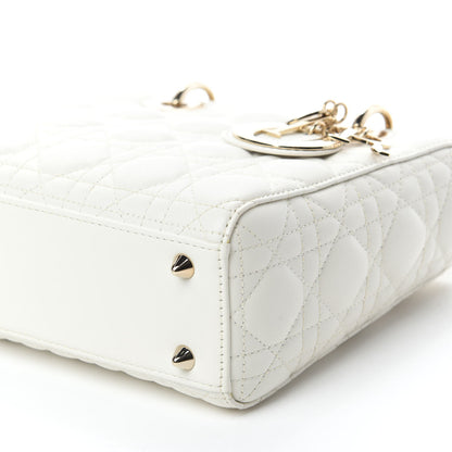 Christian Dior Lambskin Cannage Small My ABCDior Lady Dior White 7 of 12