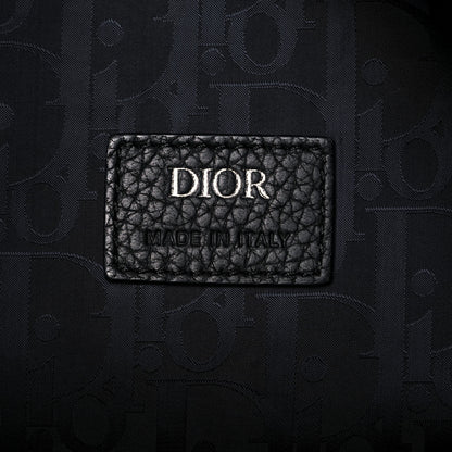 Christian Dior Grained Calfskin Saddle Soft Bag Black 6 of 15