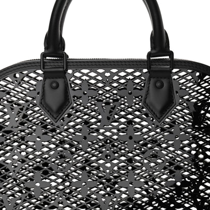 Louis Vuitton Patent Calfskin Laced Monogram Alma PM Black 7 of 9