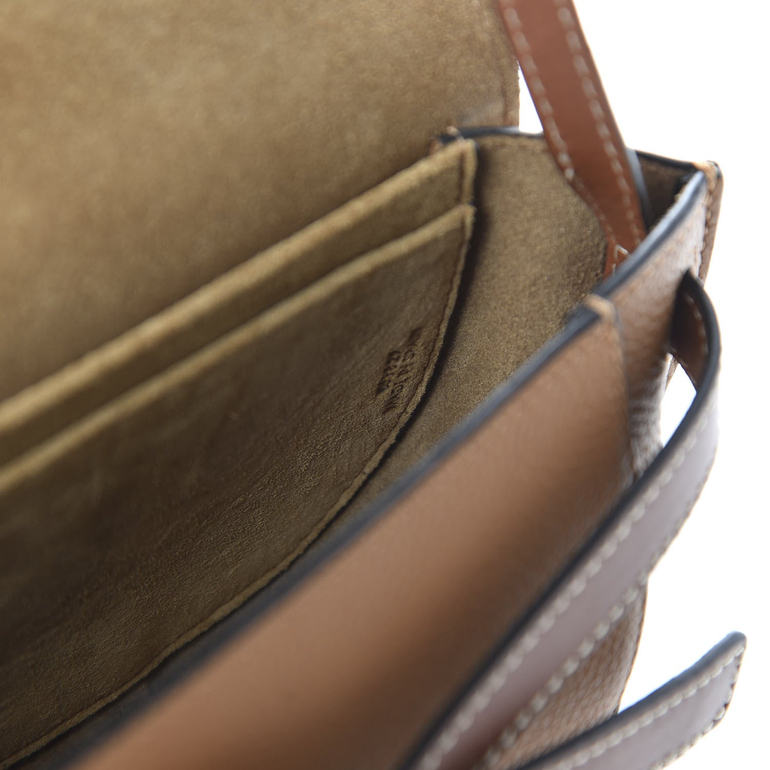 Loewe Grained Calfskin Mini Gate Crossbody Bag Caramel Pecan 9 of 10