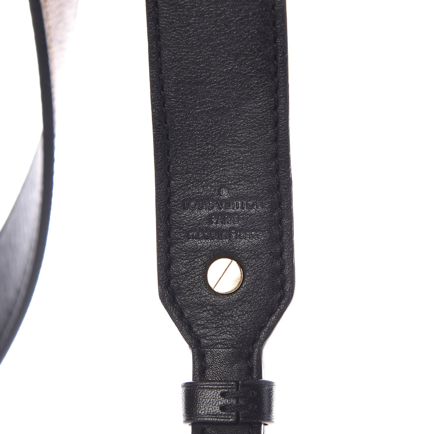 Reverse Monogram Bandouliere Shoulder Strap XL Black