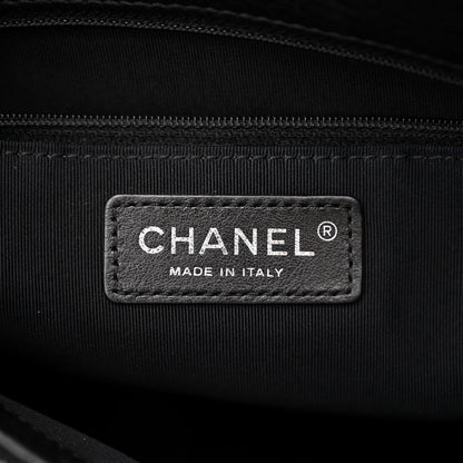 Chanel Metallic Grained Calfskin Quilted Large Casual Pocket Tote Black 6 of 11