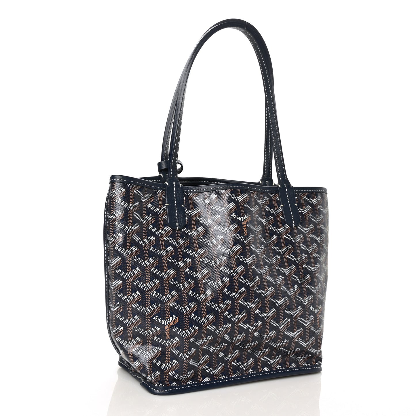 Goyardine Reversible Mini Anjou Navy