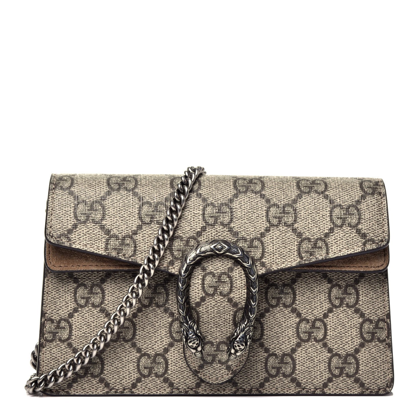 GG Supreme Monogram Super Mini Dionysus Shoulder Bag Taupe