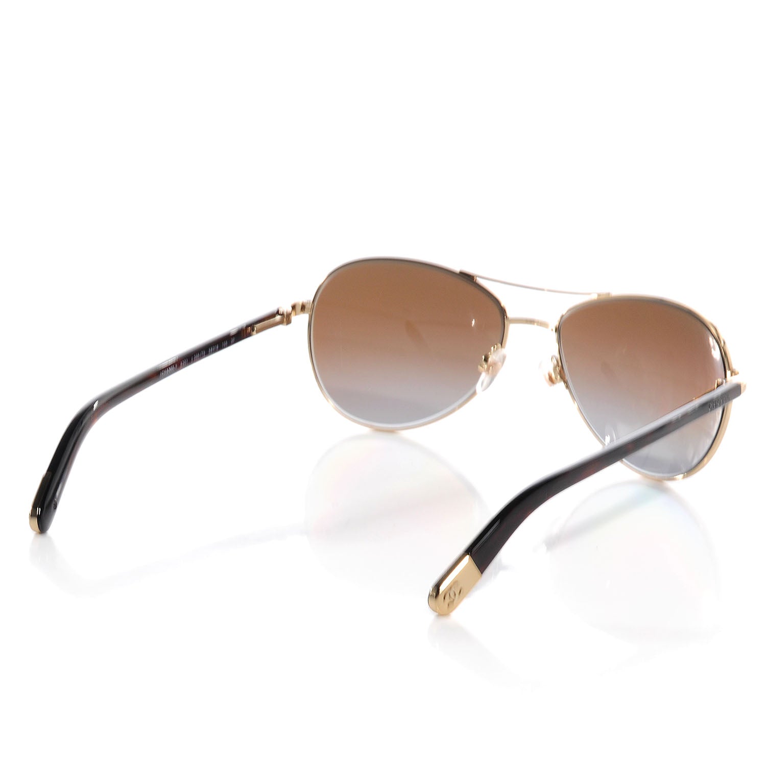 Chanel Aviator Sunglasses Polarized 4201 Brown 2 of 5