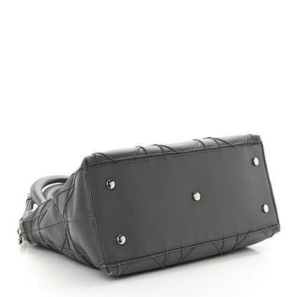 Christian Dior Lambskin Cannage Medium Granville Tote dARK Grey 4 of 14