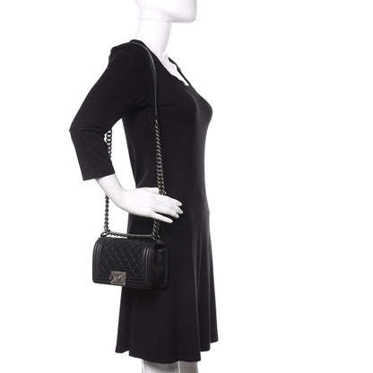 Chanel Calfskin Quilted Small Boy Flap Black 2 of 12