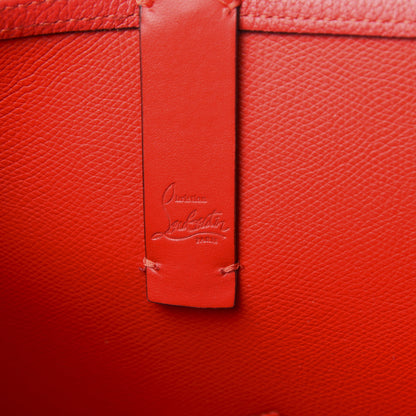Christian Louboutin Calfskin Patent Logo Spikes East West Cabata Tote Red 7 of 14