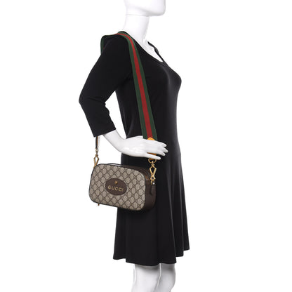 Gucci GG Supreme Monogram Web Neo Vintage Shoulder Bag Beige New Acero Crop 2 of 11