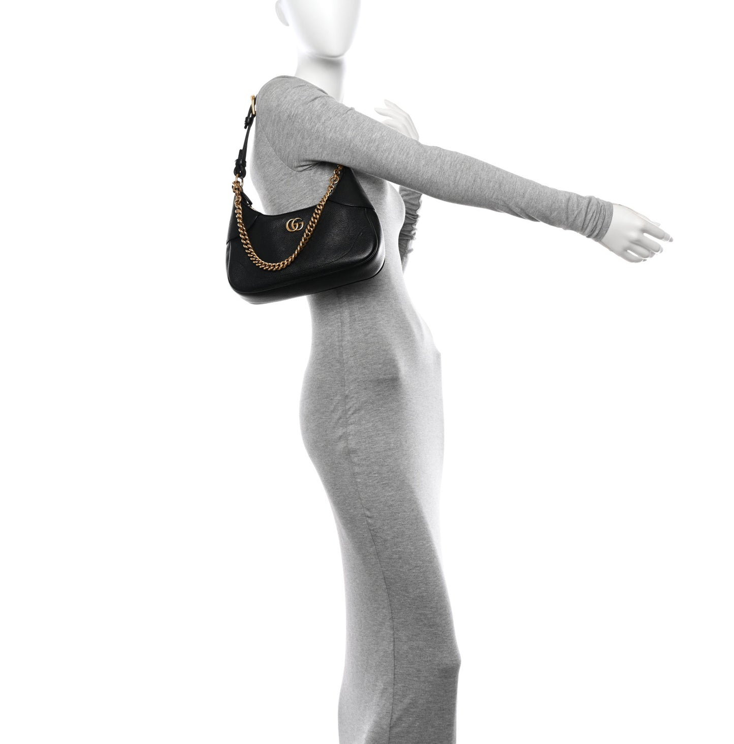 Goatskin Small Aphrodite Shoulder Bag Black
