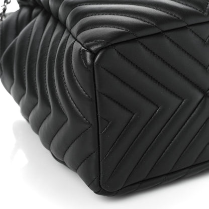 Chanel Lambskin Chevron Small Urban Spirit Drawstring Bag Black 7 of 8