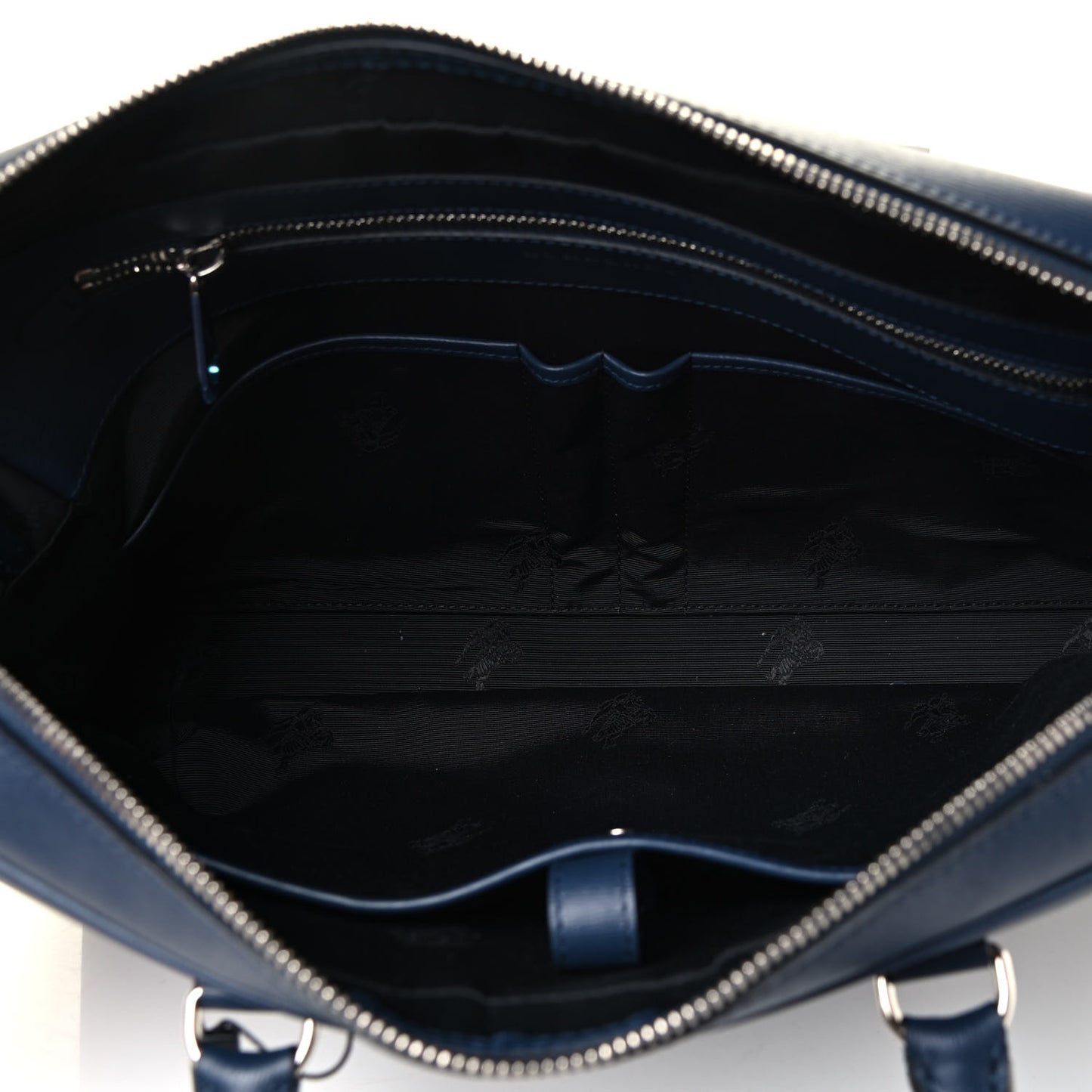 London Calfskin Ainsworth Briefcase Navy