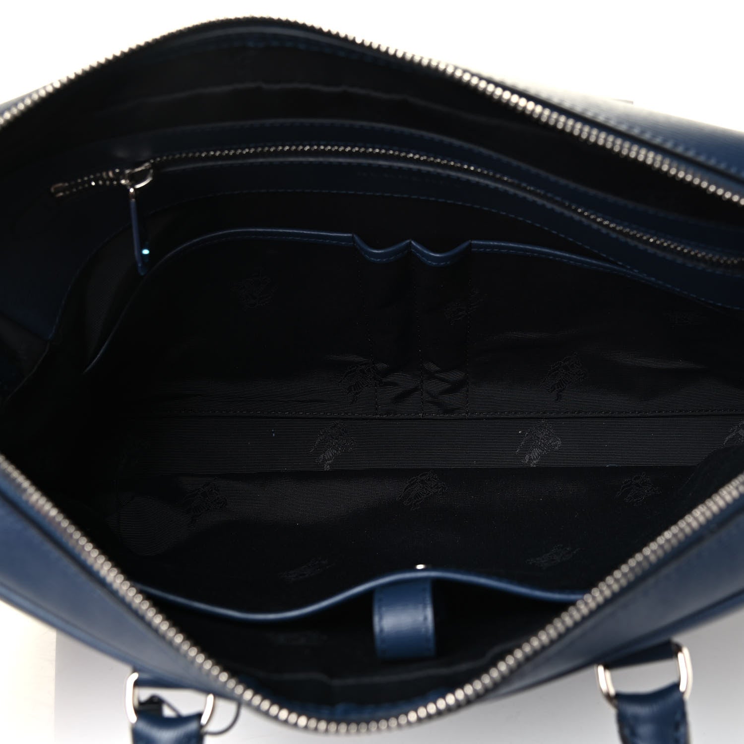 Burberry London Calfskin Ainsworth Briefcase Navy 4 of 4