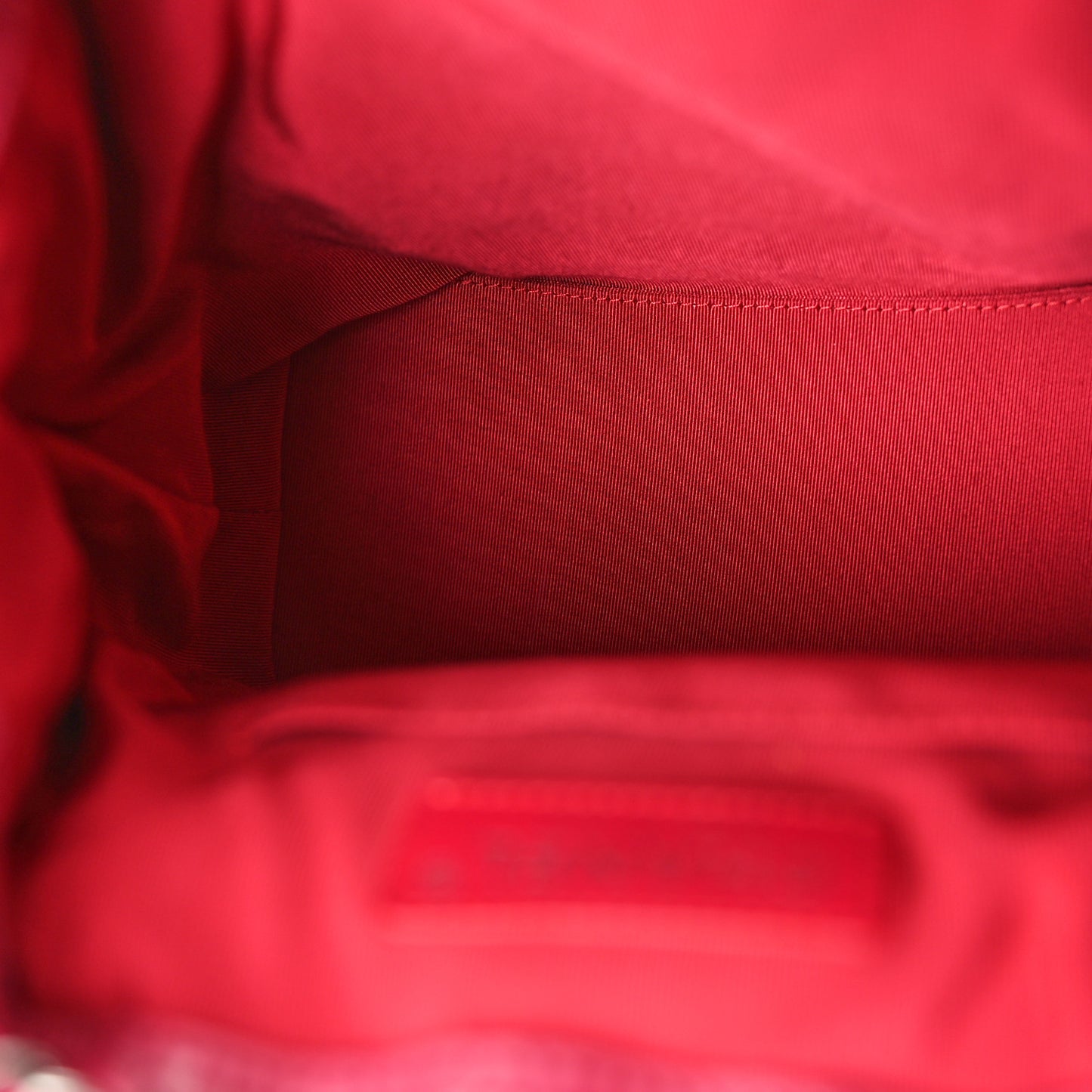 Aged Calfskin Chevron Quilted Small Gabrielle Backpack Dark Pink