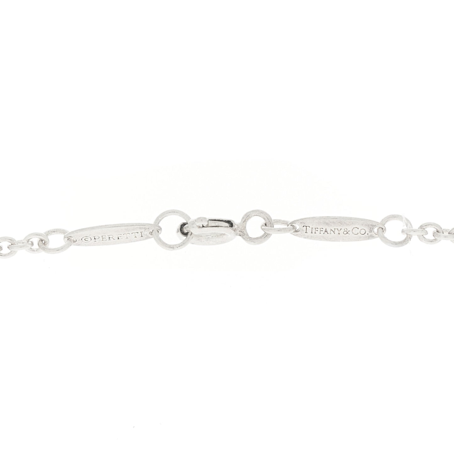 Sterling Silver Cultured Pearl 7.5-8mm Elsa Peretti Open Heart Lariat Necklace