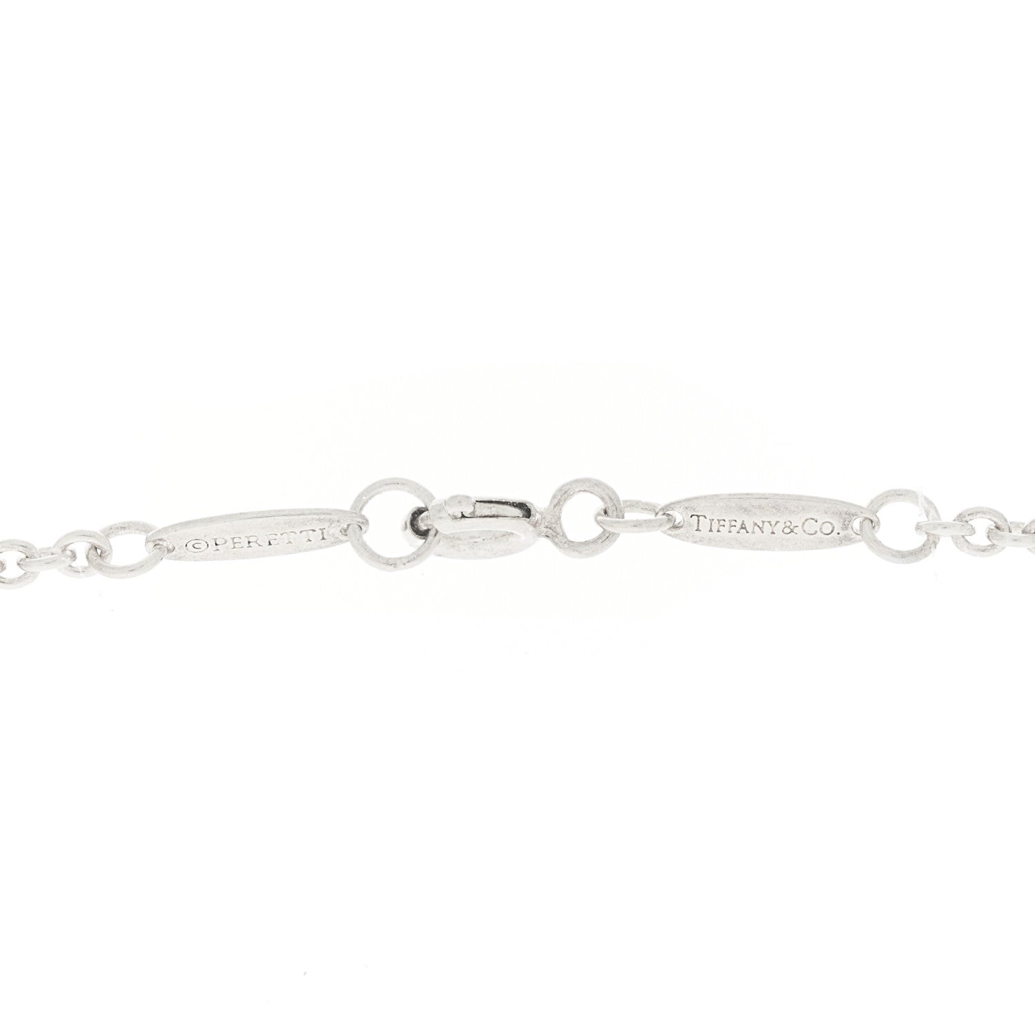 Tiffany Sterling Silver Cultured Pearl 7.5-8mm Elsa Peretti Open Heart Lariat Necklace 5 of 6
