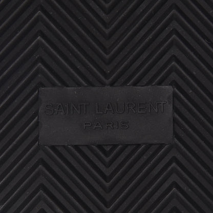 Saint Laurent Lambskin Joan Slide Sandals 35.5 Black 7 of 9