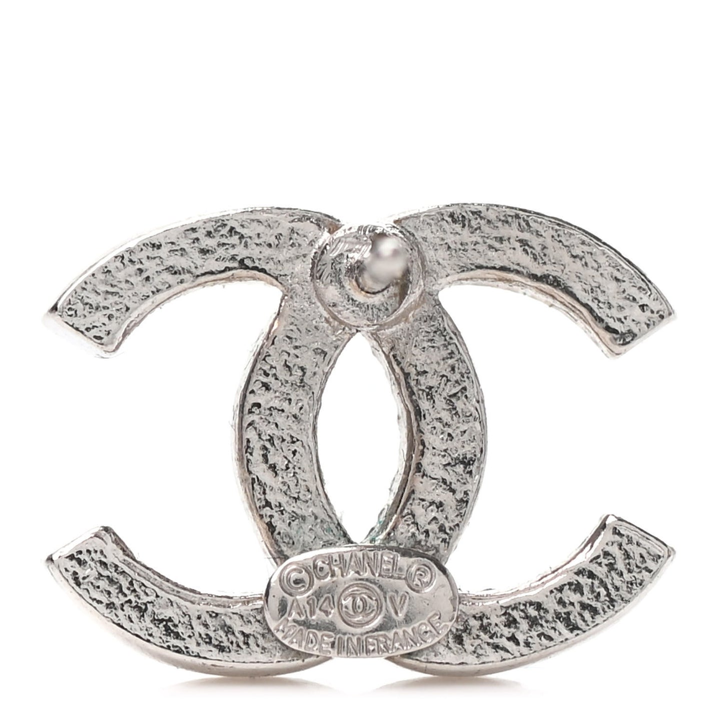 Crystal CC Earrings Silver