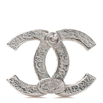 Chanel Crystal CC Earrings Silver 4 of 4