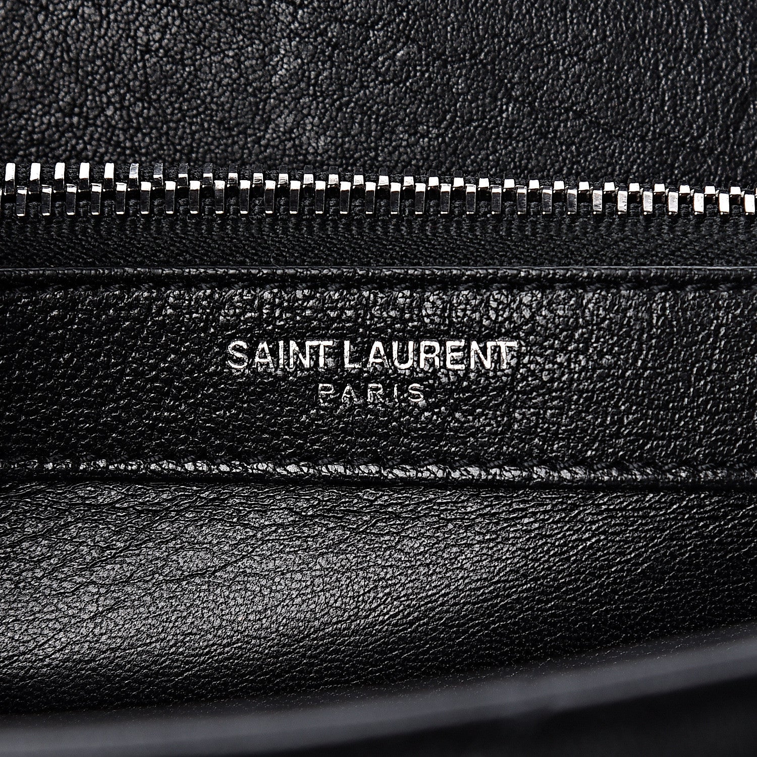 Saint Laurent Sheepskin Matelasse Chevron Monogram Large College Satchel Black 6 of 10