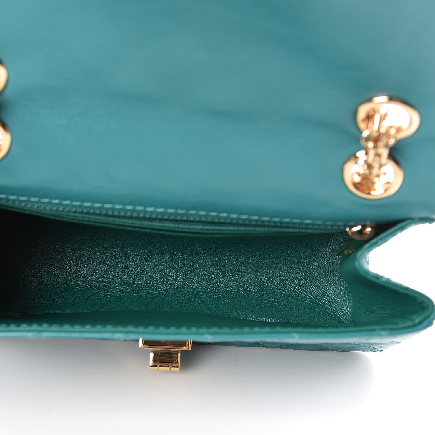 Chanel Aged Calfskin Quilted 2.55 Reissue Mini Flap Green 5 of 10