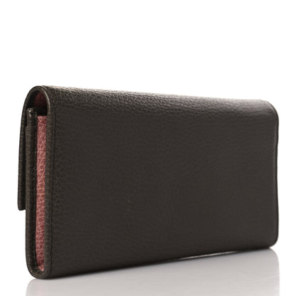 Gucci Dollar Calfskin Bi-Color Swing Continental Wallet Grey Field Soft Pink 4 of 8