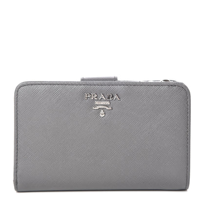Prada Saffiano Compact Wallet Marmo 1 of 8