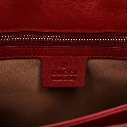 Gucci Regent Calfskin Bamboo Medium Lady Lock Top Handle Bag Red 6 of 13