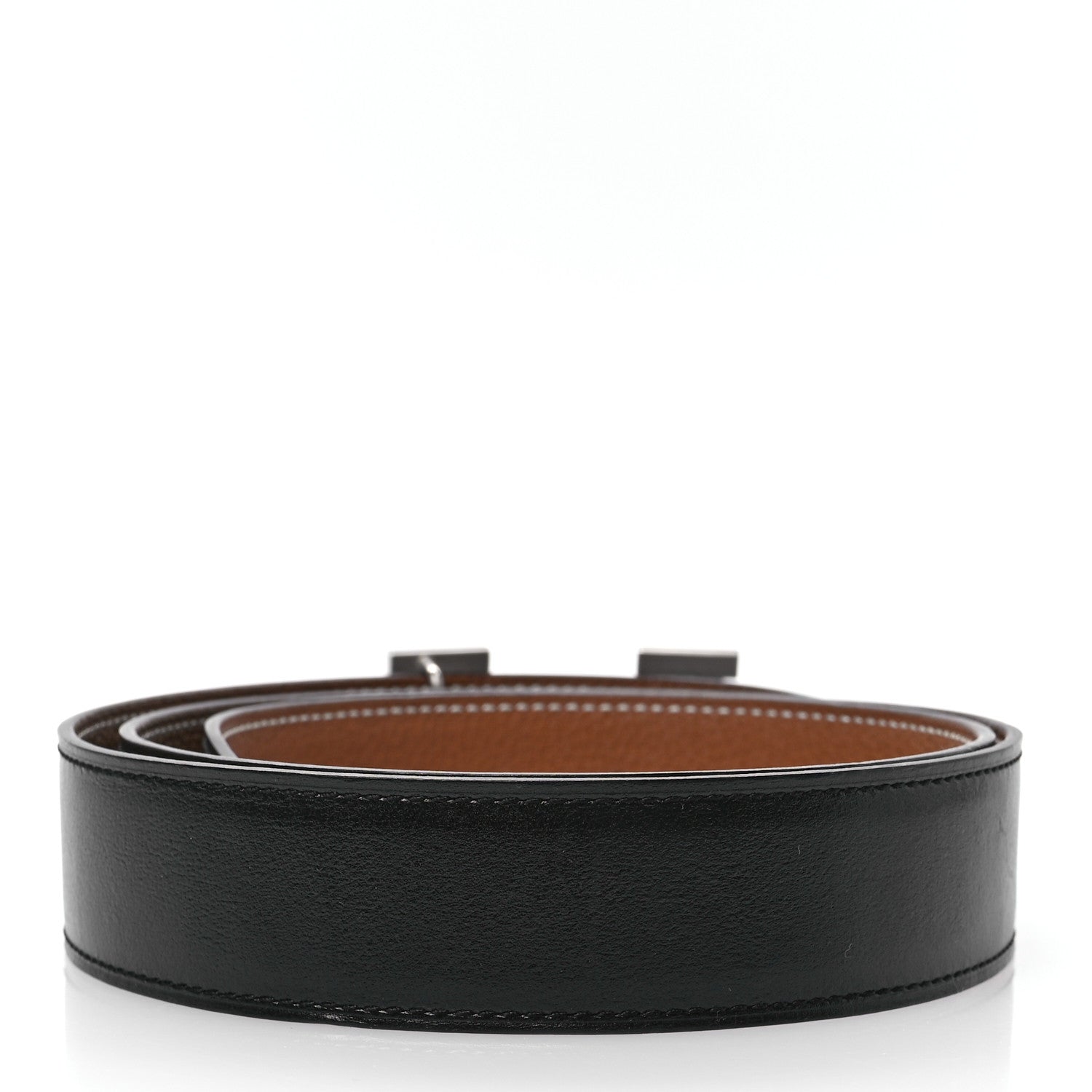 Hermes Box Togo 32mm H Belt 85 Black Gold 2 of 6