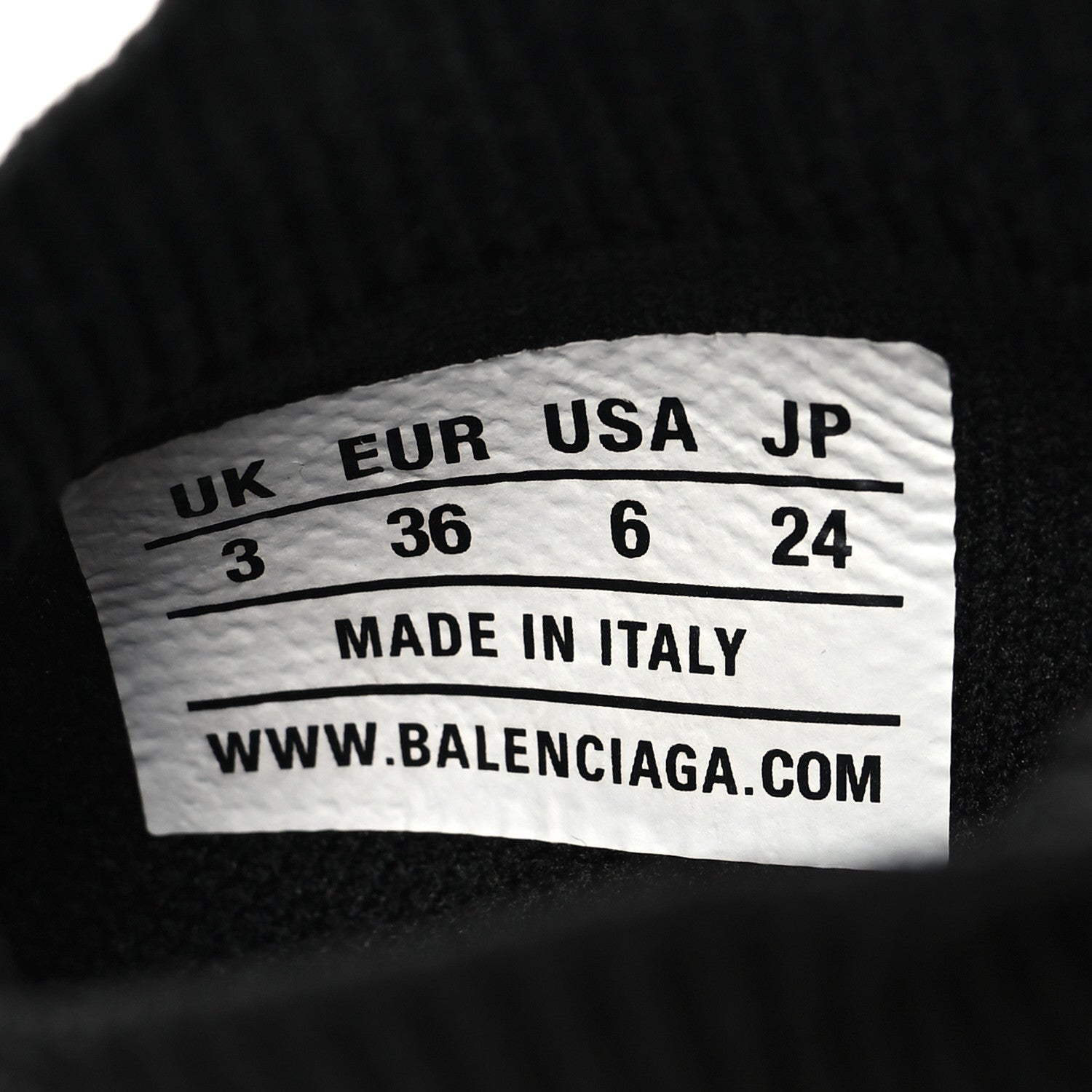 Balenciaga Neoprene Knit Womens Speed Sneakers 36 Black White 6 of 9