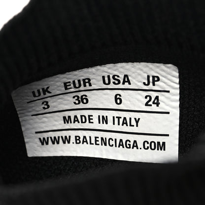 Balenciaga Neoprene Knit Womens Speed Sneakers 36 Black White 6 of 9