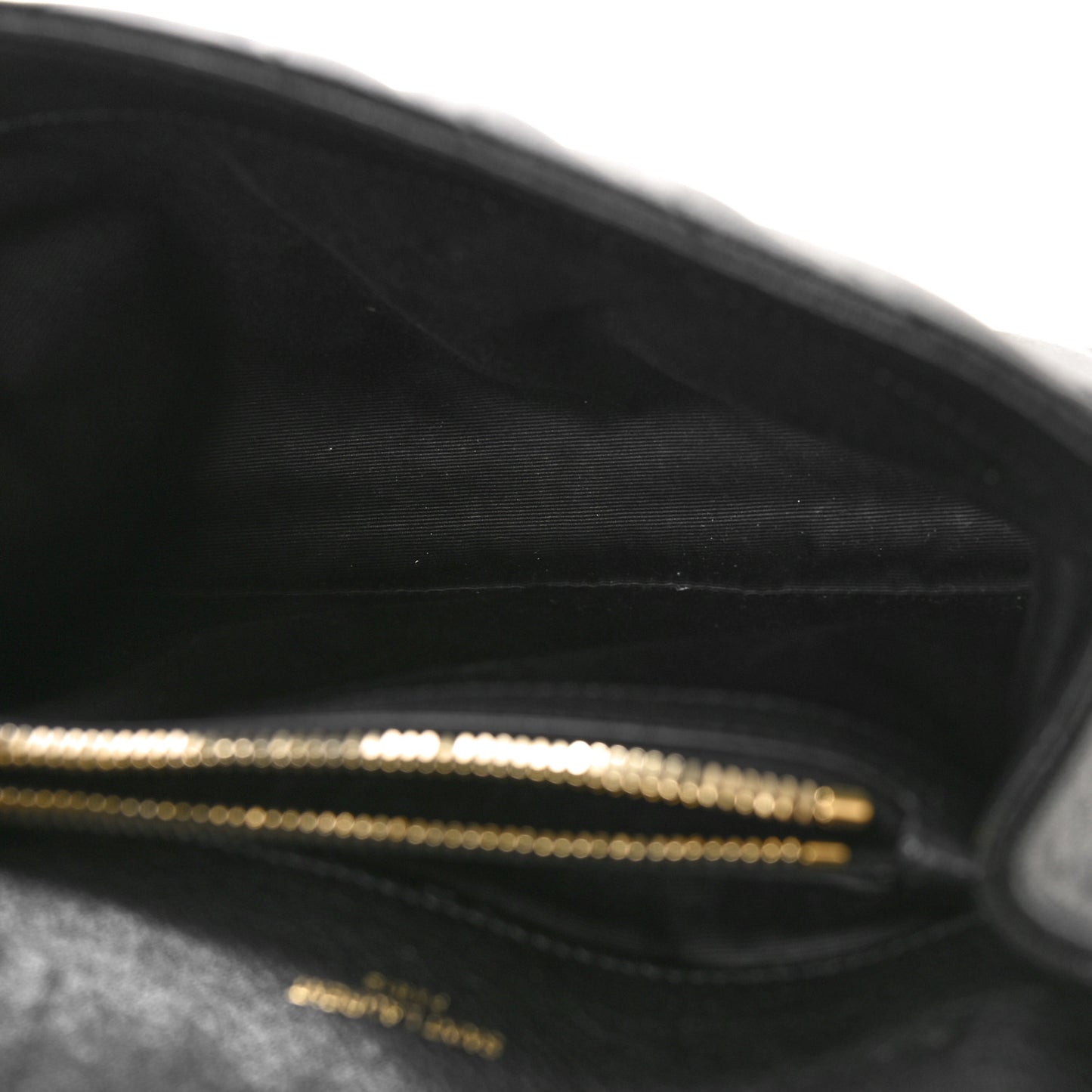 Sheepskin Matelasse Chevron Monogram Medium College Bag Black