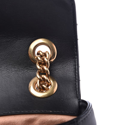 Gucci Calfskin Matelasse Mini GG Marmont Shoulder Bag Black 11 of 14