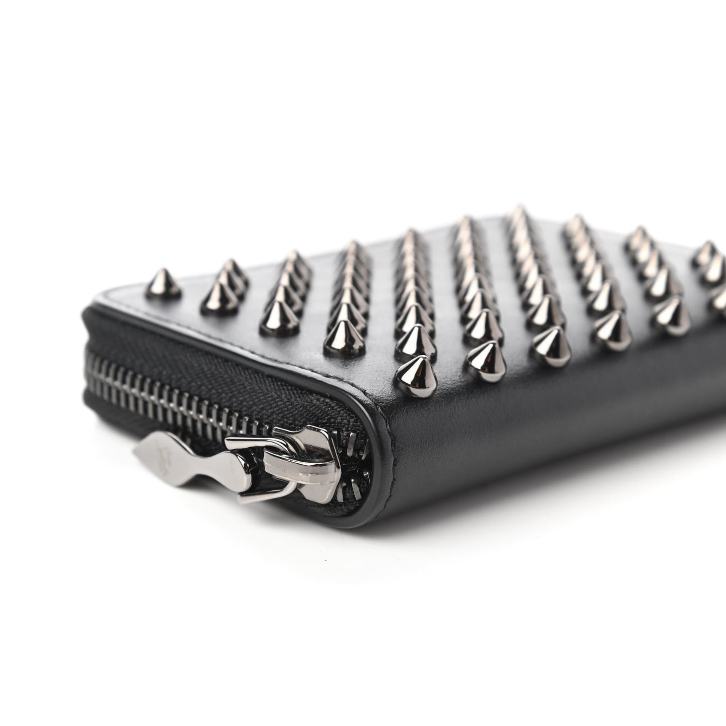 Calfskin Spiked Panettone Coin Purse Black