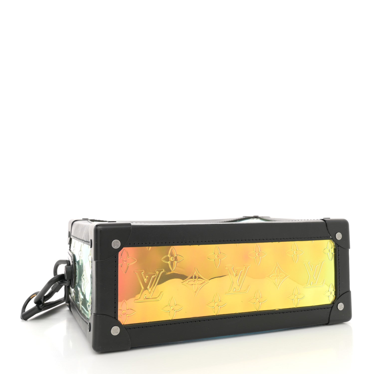 Louis Vuitton Calfskin PVC Monogram Solar Ray Soft Trunk Iridescent Prism Black 4 of 14