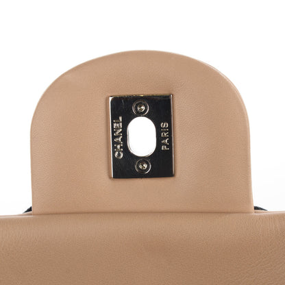 Chanel Lambskin Jumbo Canebiers Net Flap Biege 8 of 8