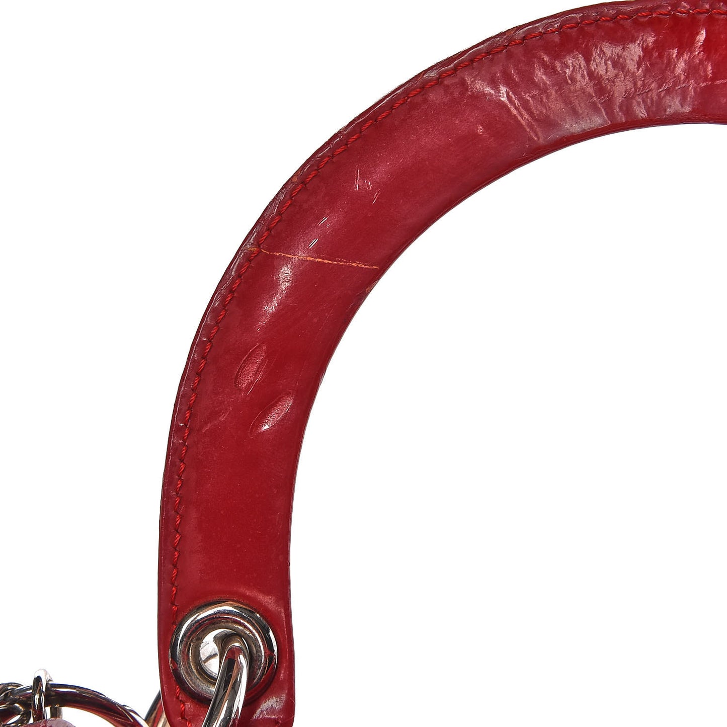 Patent Medium Lady Dior Red