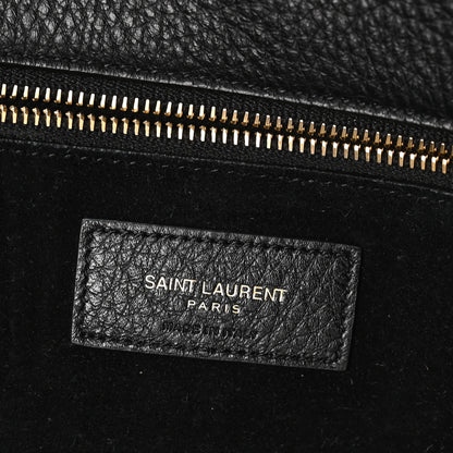 Saint Laurent Grained Deerskin Bea Tote Black 6 of 10