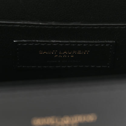 Saint Laurent Grain de Poudre Mini Classic Monogram Cassandra Top Handle Black 6 of 10