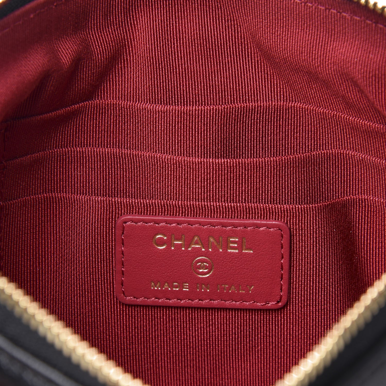 Chanel Goatskin Quilted Chanel 19 Cosmetic Case Black 7 of 11