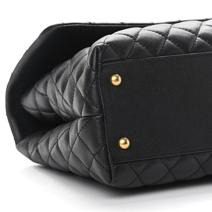 Chanel Caviar Quilted Medium Coco Handle Flap Black 9 of 11