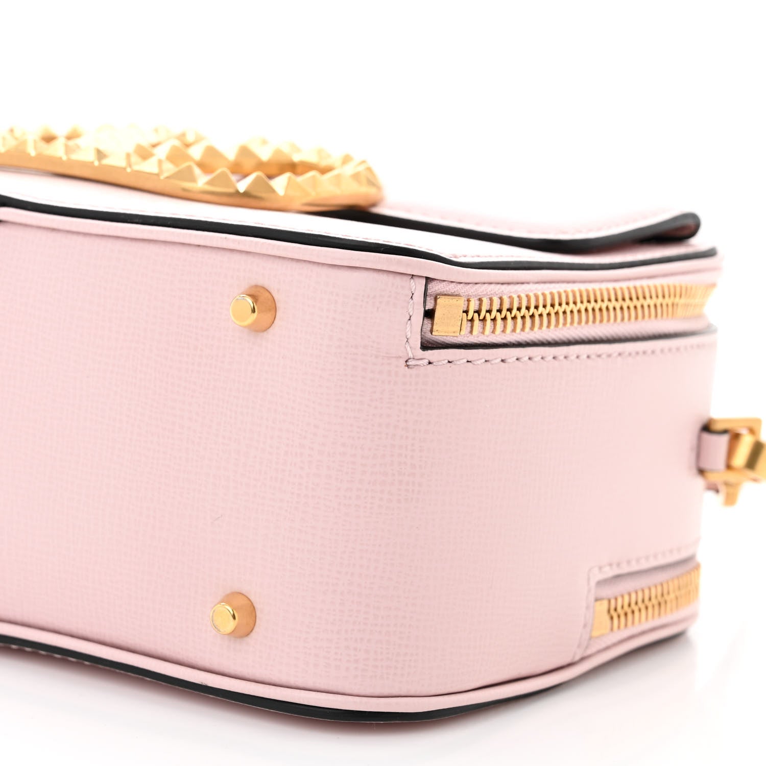 Valentino Garavani Grainy Calfskin Rockstud Alcove Top-Handle Crossbody Bag Rose Quartz 9 of 10
