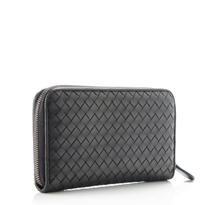 Bottega Veneta Nappa Intrecciato Zip Around Wallet Black 3 of 8