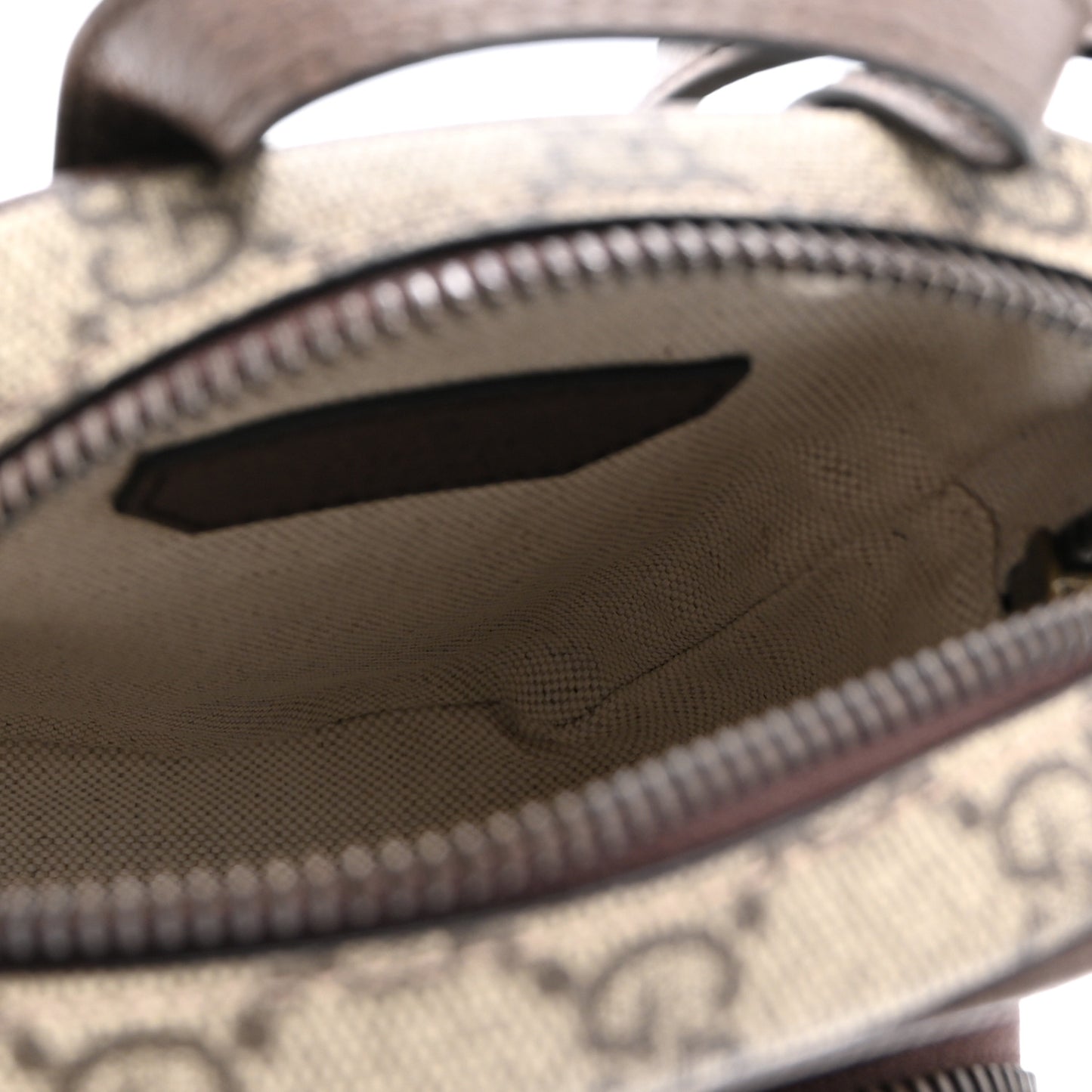 GG Supreme Monogram Web Mini Ophidia Double Zip Messenger Bag Beige New Acero
