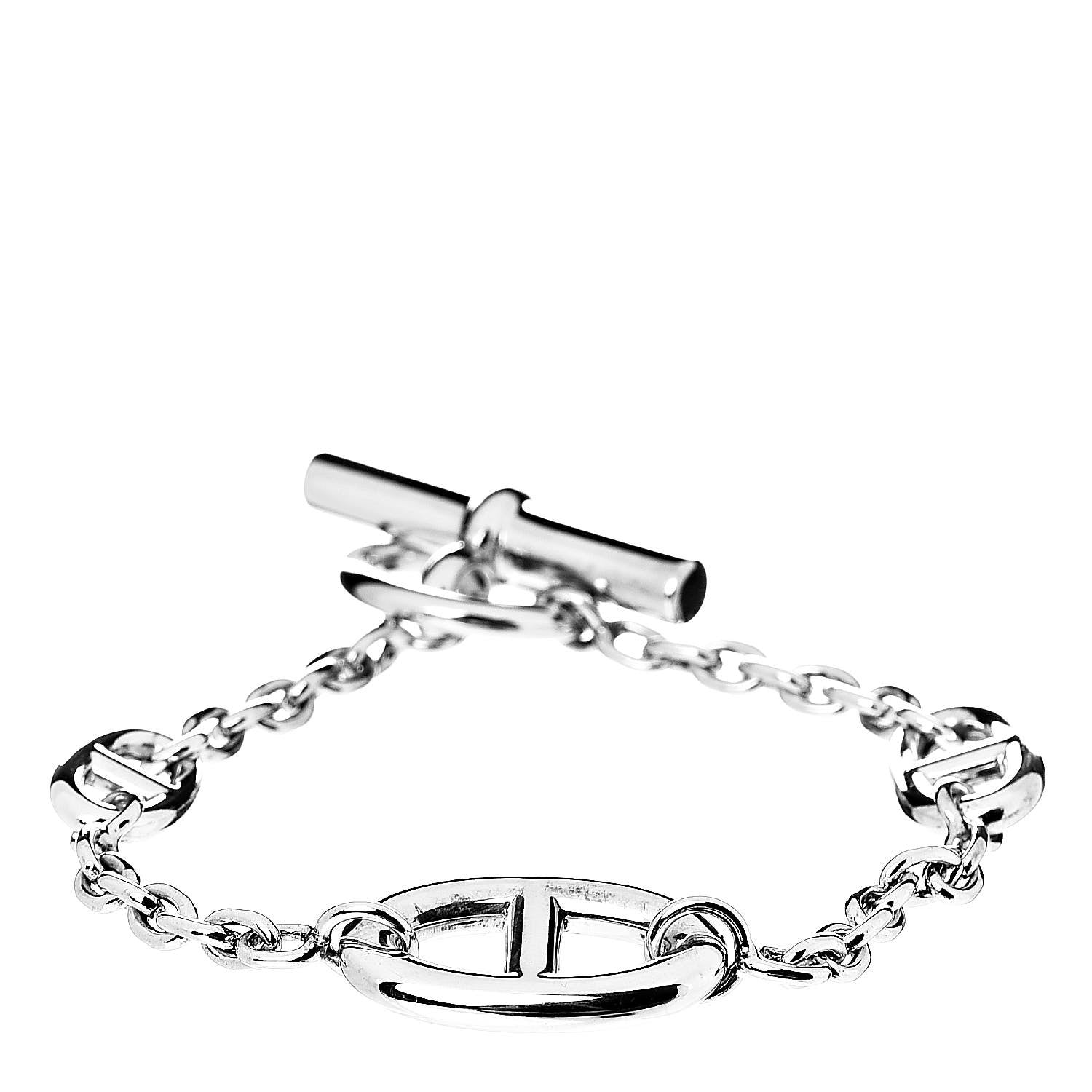 Hermes Sterling Silver Farandole Bracelet LG 1 of 4