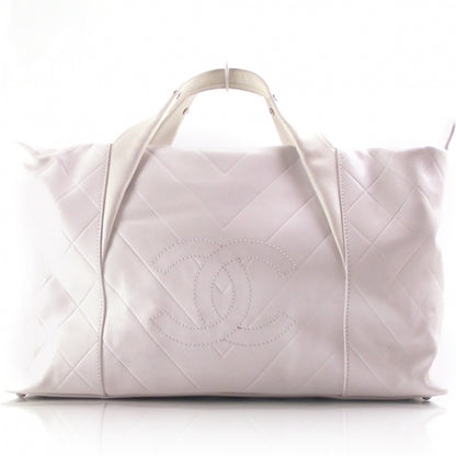 Chanel Leather Large Tote White 1 of 13